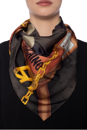 Jedwabna chusta z logo, zdjęcie 2 Jedwabna chusta z logo od Moschino